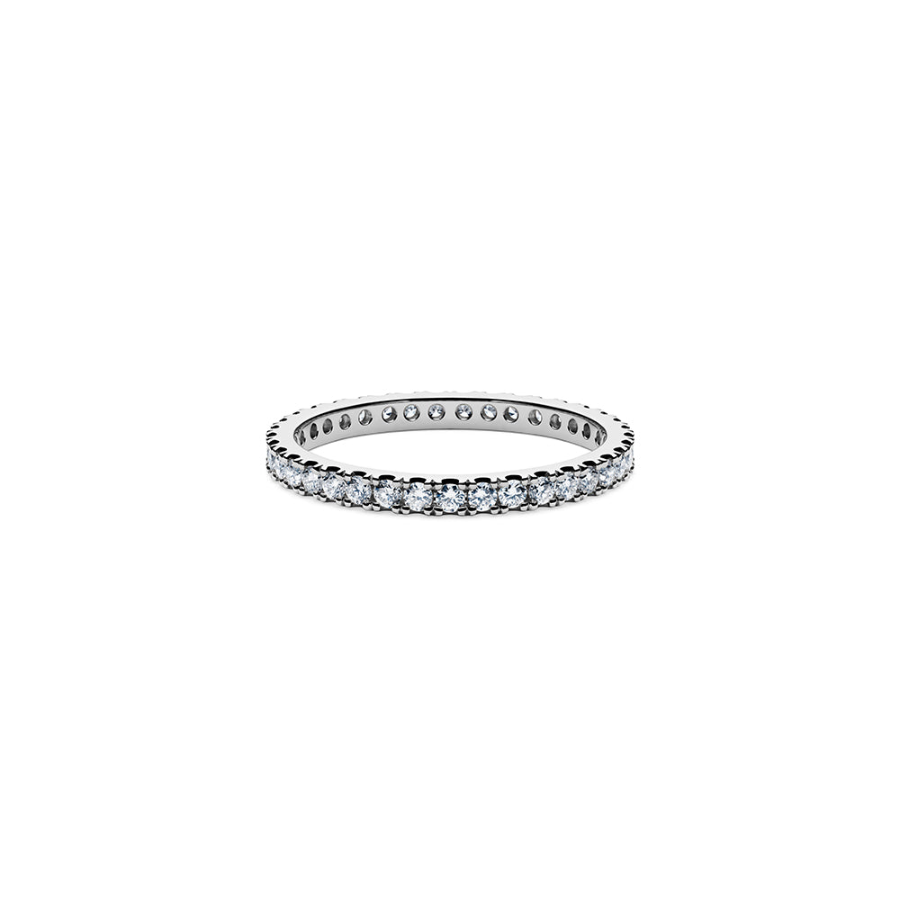 Solaris Diamond Stacker Ring - Platinum