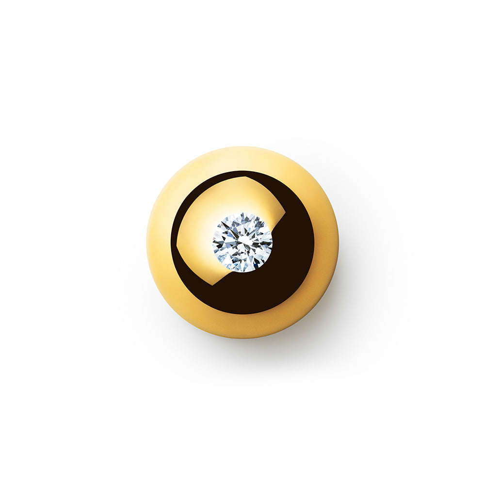 0.701ct Godavari Diamond - set within a 18k gold globe