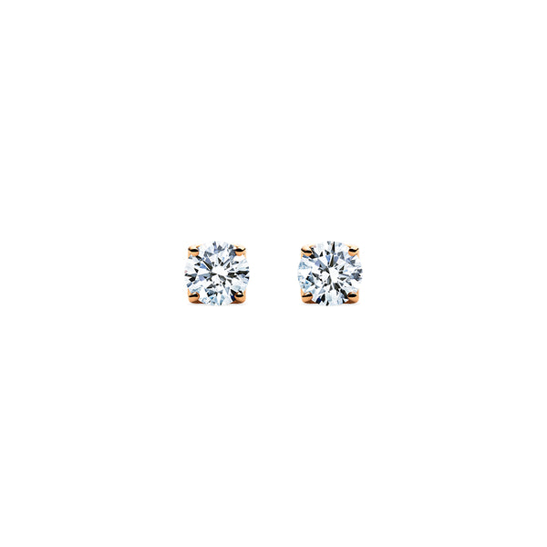 Aurora Diamond Studs - 18k Rose Gold