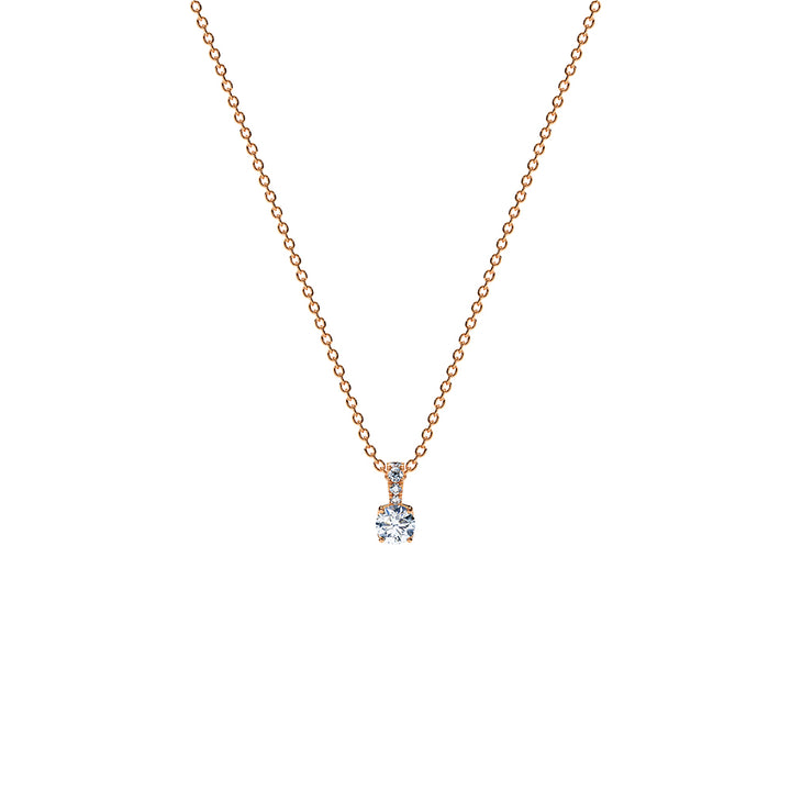 Aurora Diamond Necklace Rose Gold