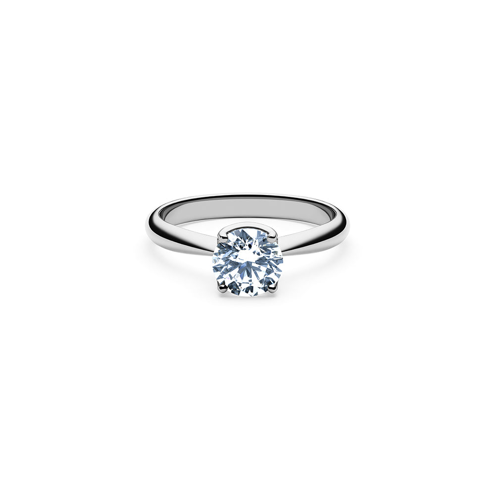 Aurora Solitaire Diamond Ring - Platinum