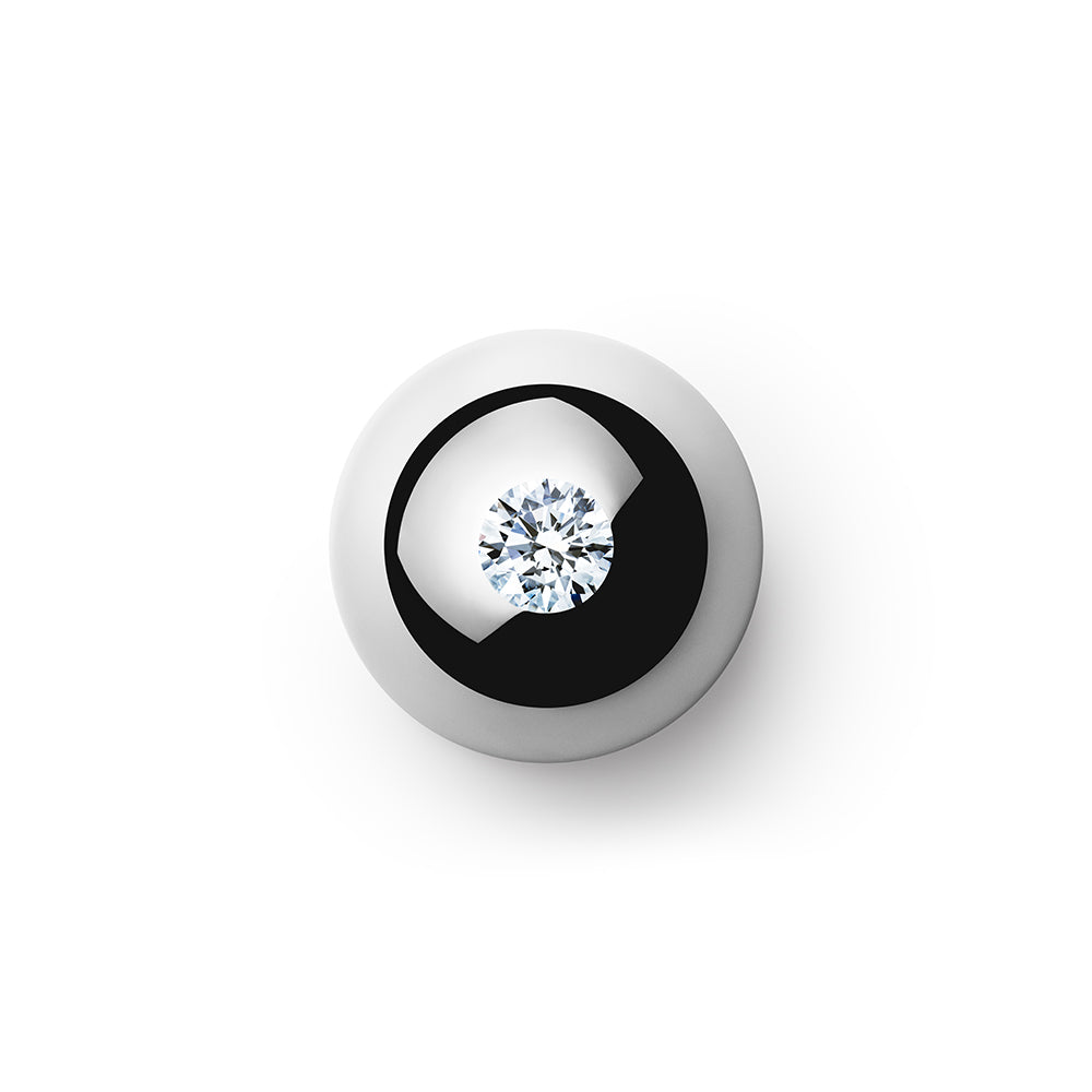 0.701ct Godavari Diamond - set within a platinum globe