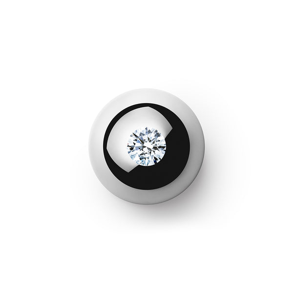 1.003ct Godavari Diamond - set within a coral resin globe