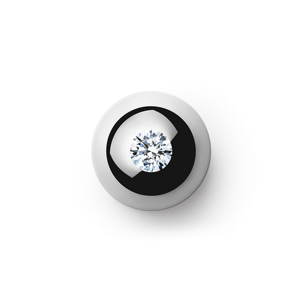 1.368ct Godavari Diamond - set within a coral resin globe