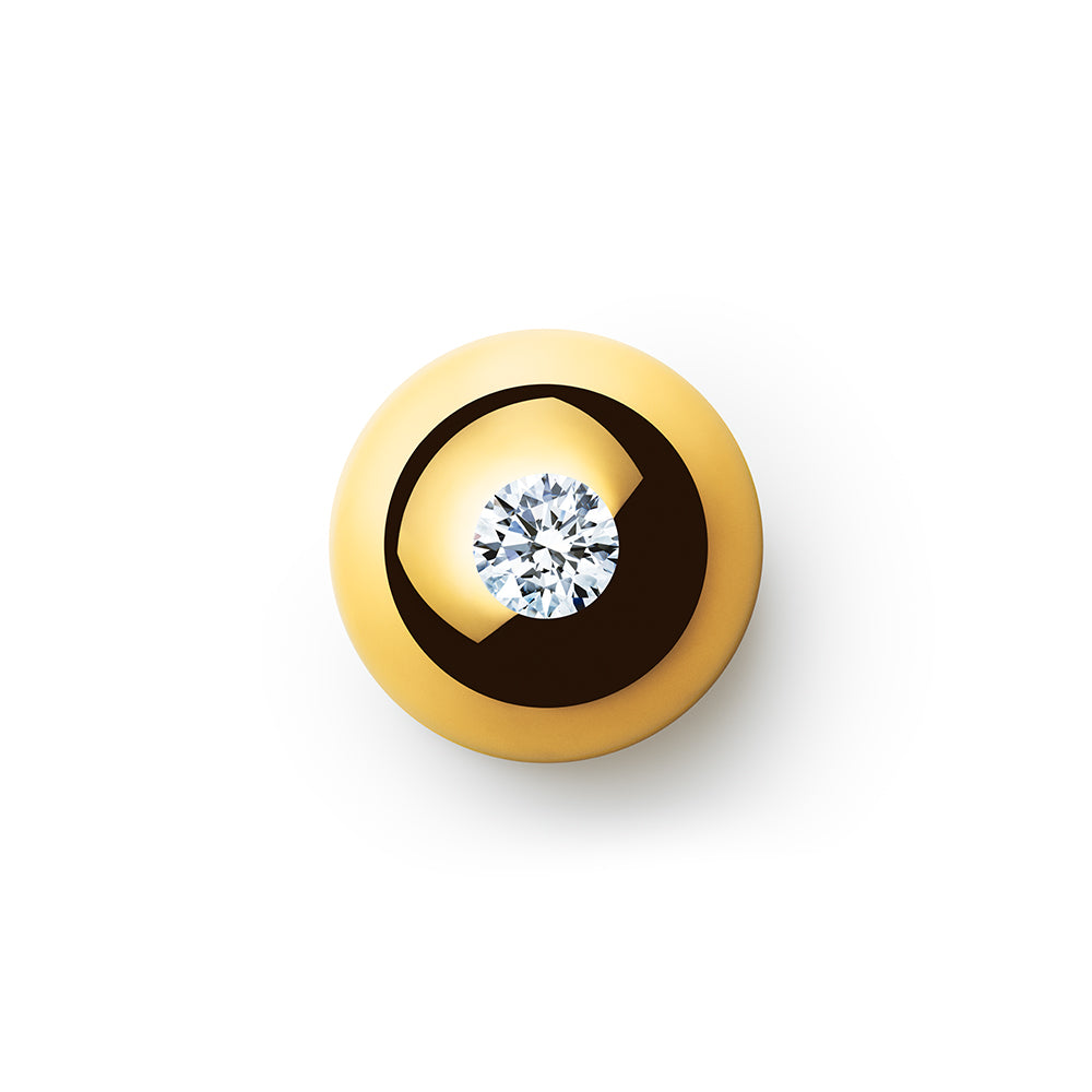 1.003ct Godavari Diamond - set within a 18k gold globe
