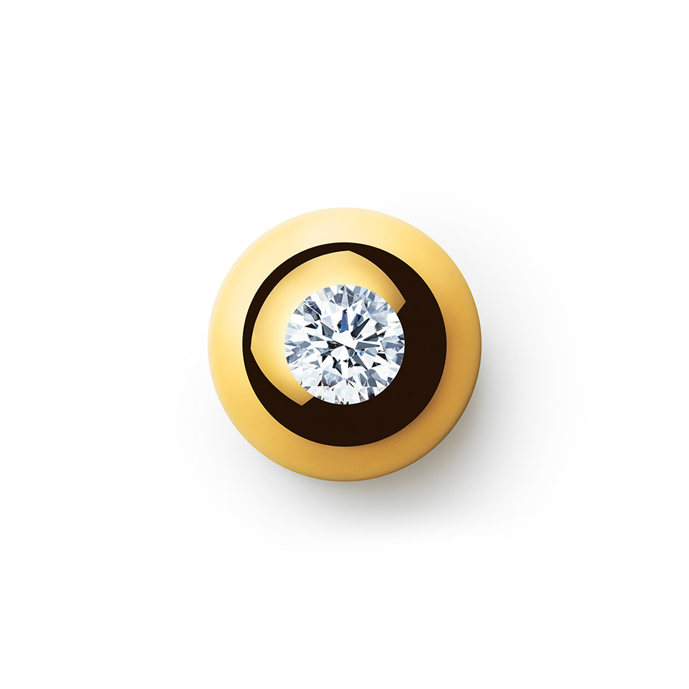 3.000ct Godavari Diamond - set within a 18k gold globe