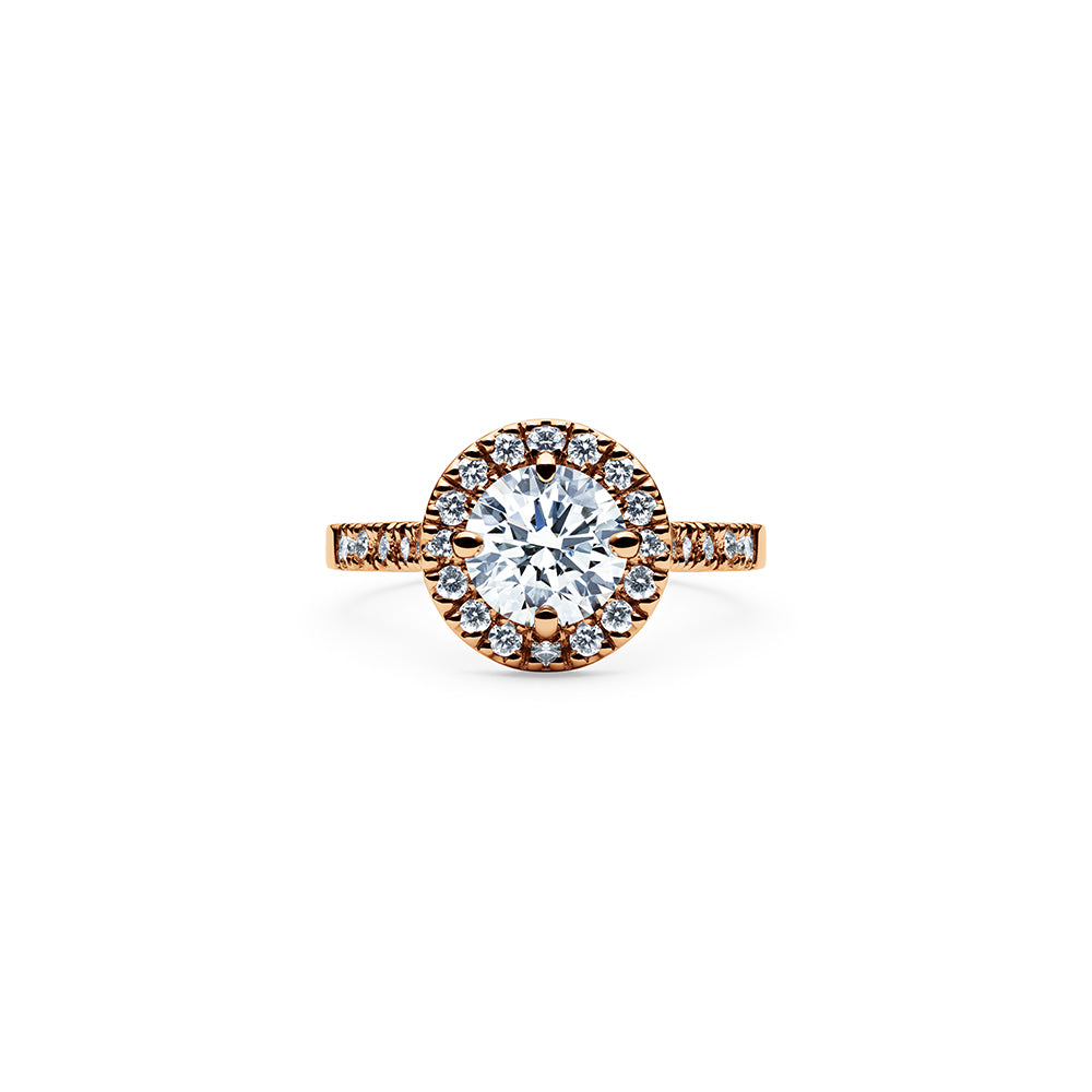 Solaris Diamond Ring - 18k Rose Gold