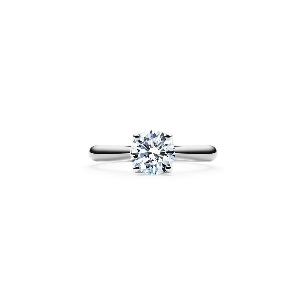 Aurora Solitaire Diamond Ring - Platinum