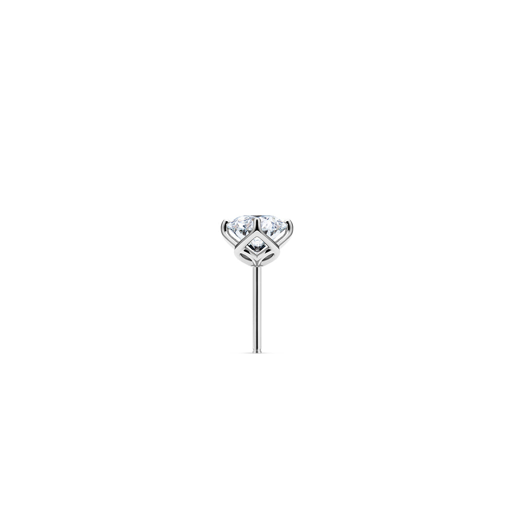 Aurora Diamond Studs Platinum with Large Hoop Accessory
