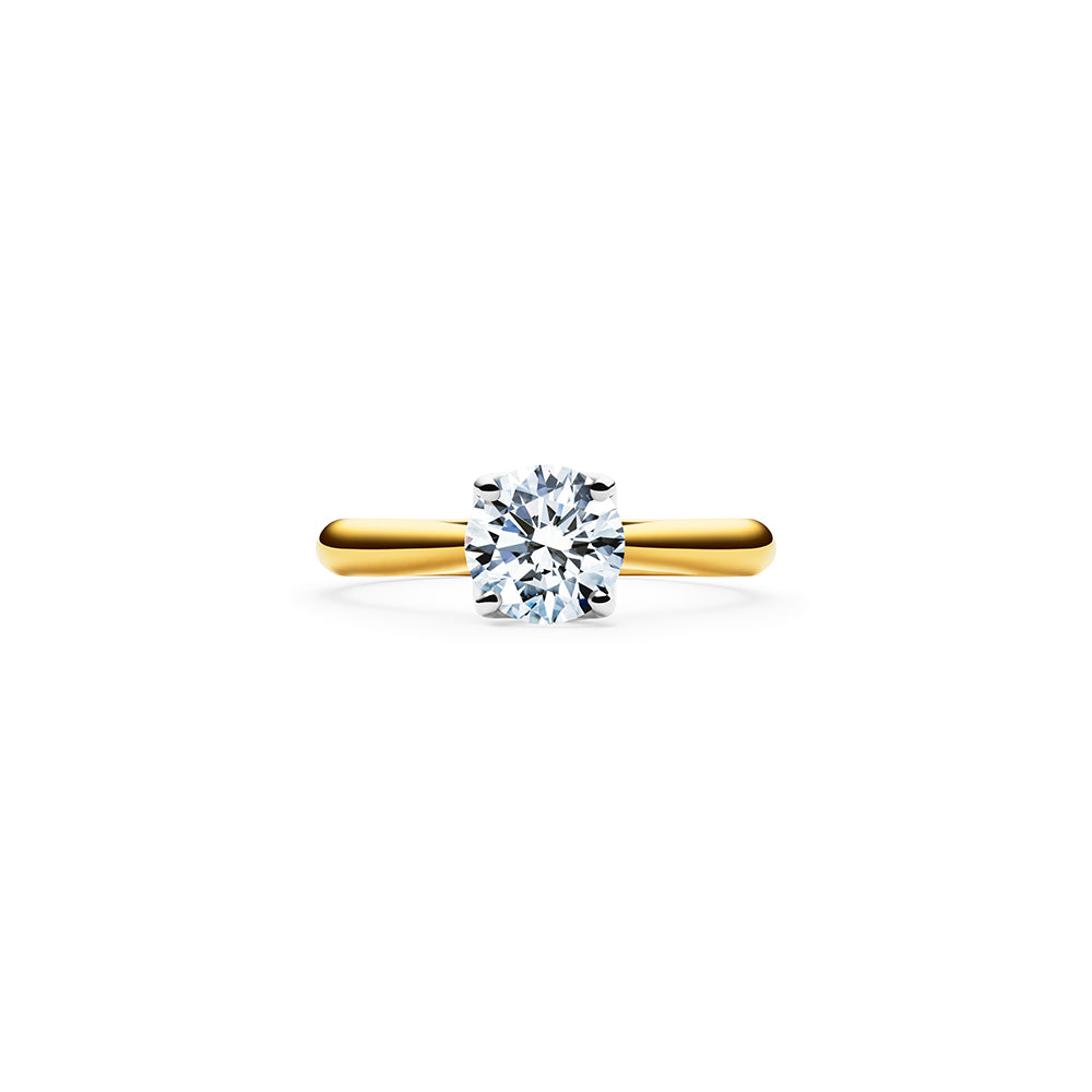 Aurora Solitaire Diamond Ring - 18k Gold