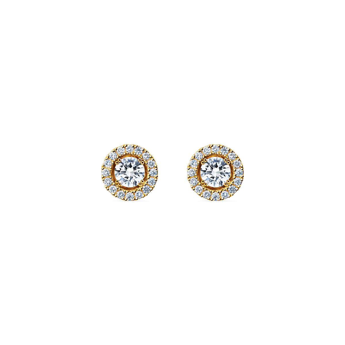 Skagi Diamond Studs Gold with Halo Accessory