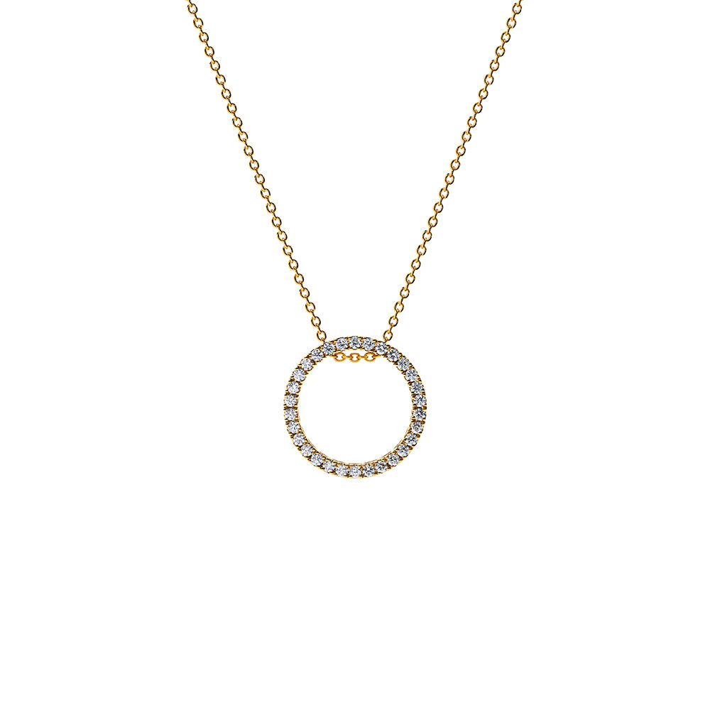 Solaris Diamond Pendant Necklace - 18k Gold 