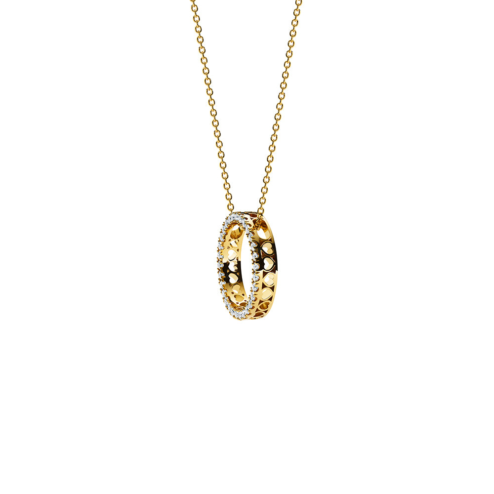 Solaris Diamond Pendant Necklace - 18k Gold 