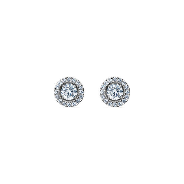 Godavari Aurora Diamond Studs - Platinum with Halo Accessories